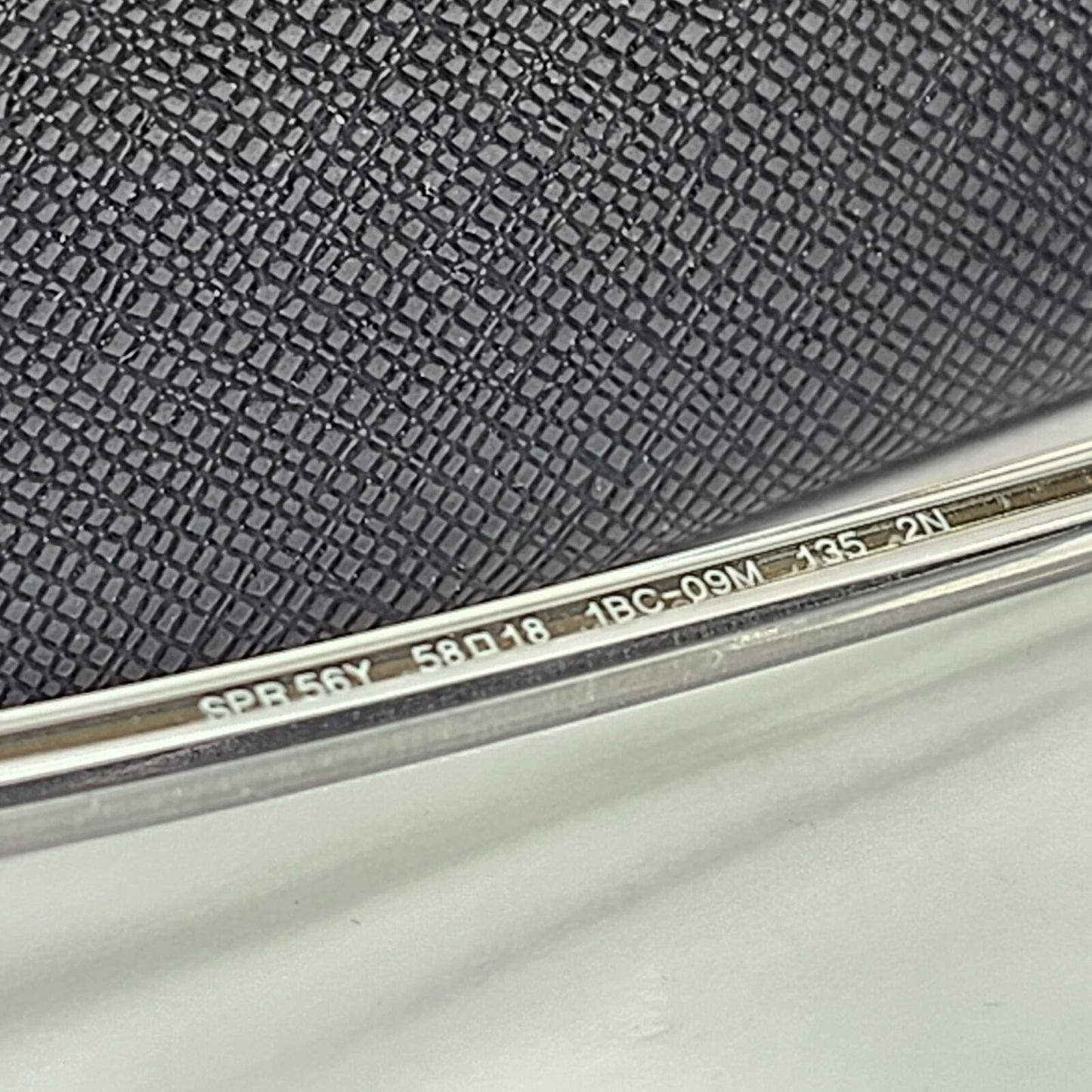 Prada Sunglasses Violet Silver Tranparent Hexagonal PR56YS SPR 56Y 1BC-09M 58mm