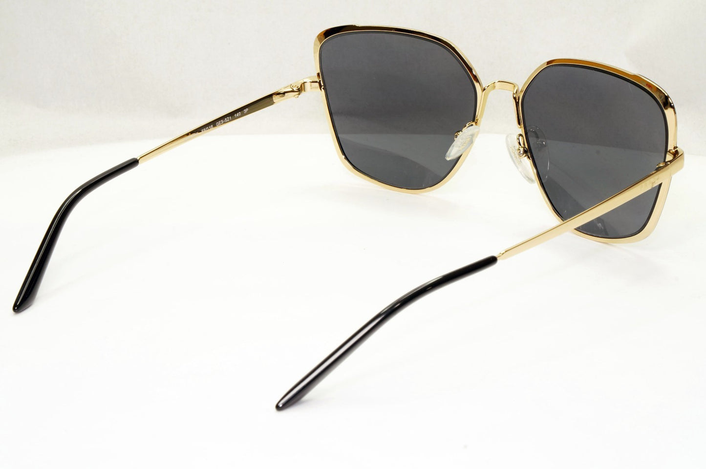 Prada Sunglasses Polarized Black Grey Gold Square PR60XS SPR 60X QE3-5Z1