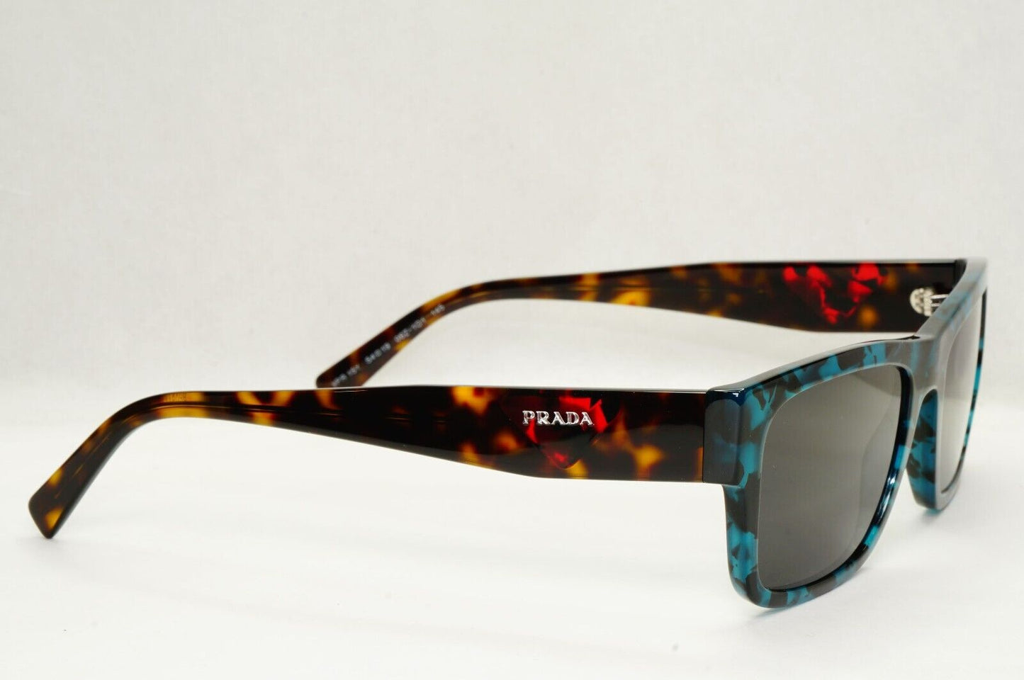 Prada Sunglasses Teal Green Brown Red Havana Square PR15YV VPR 15Y 06Z-1O1 54mm
