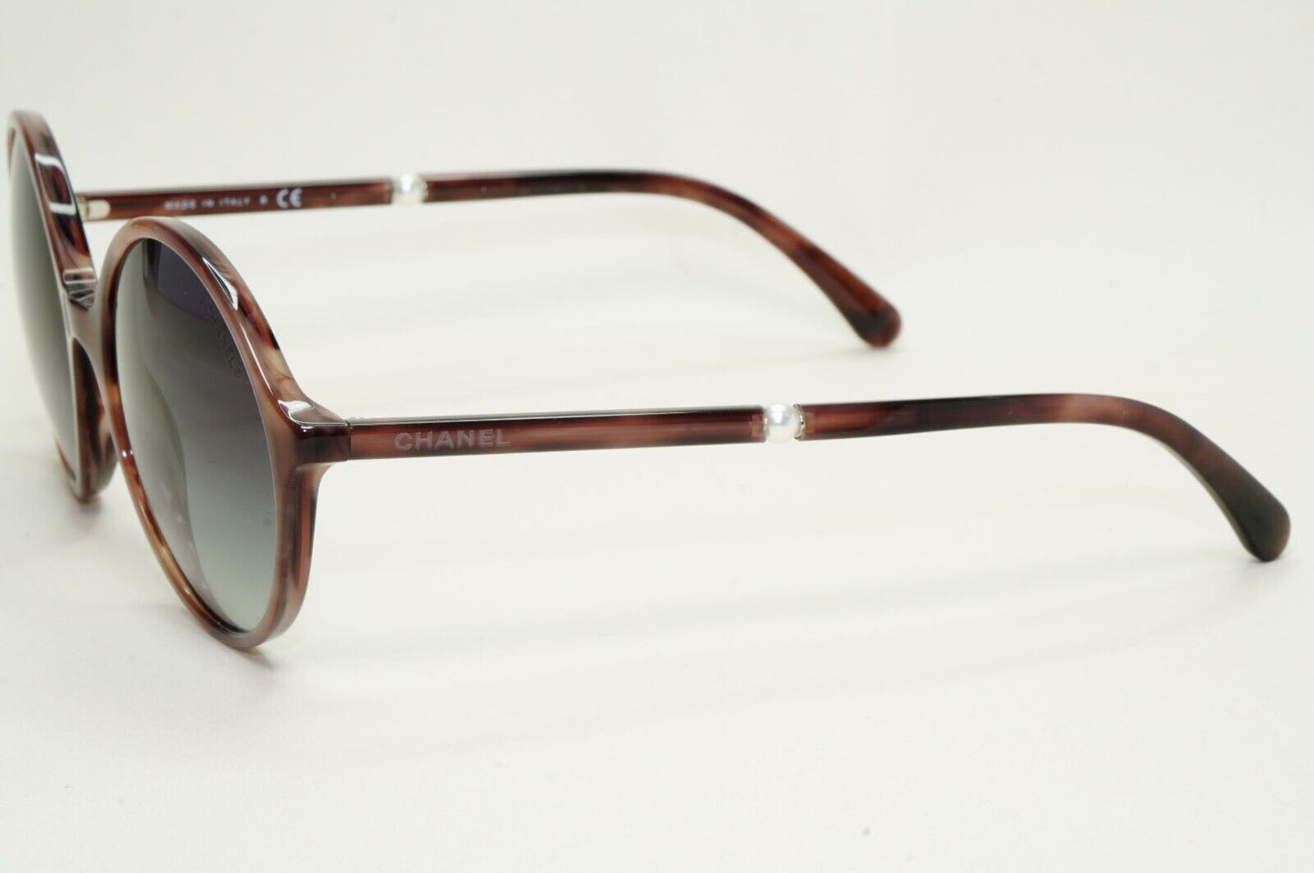 Chanel Sunglasses Pearl Brown Tortoiseshell Grey Gradient Round 5391-H c.1641/S6