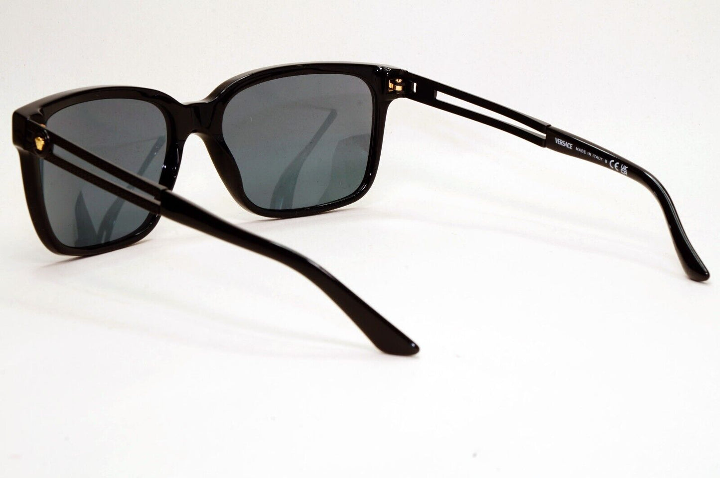 Versace Sunglasses Black Square Gold Medusa Dark Grey MOD VE 4307 5332/87 58mm