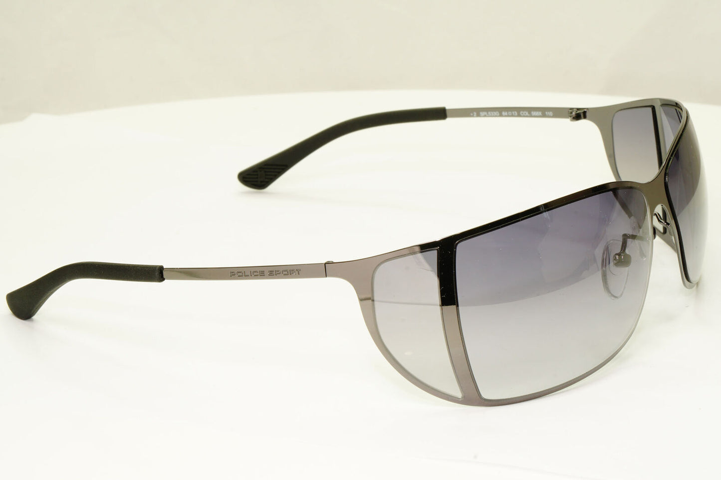 Police Side Window Sunglasses Grey Gradient Designer Mens SPL 533G COL 568X
