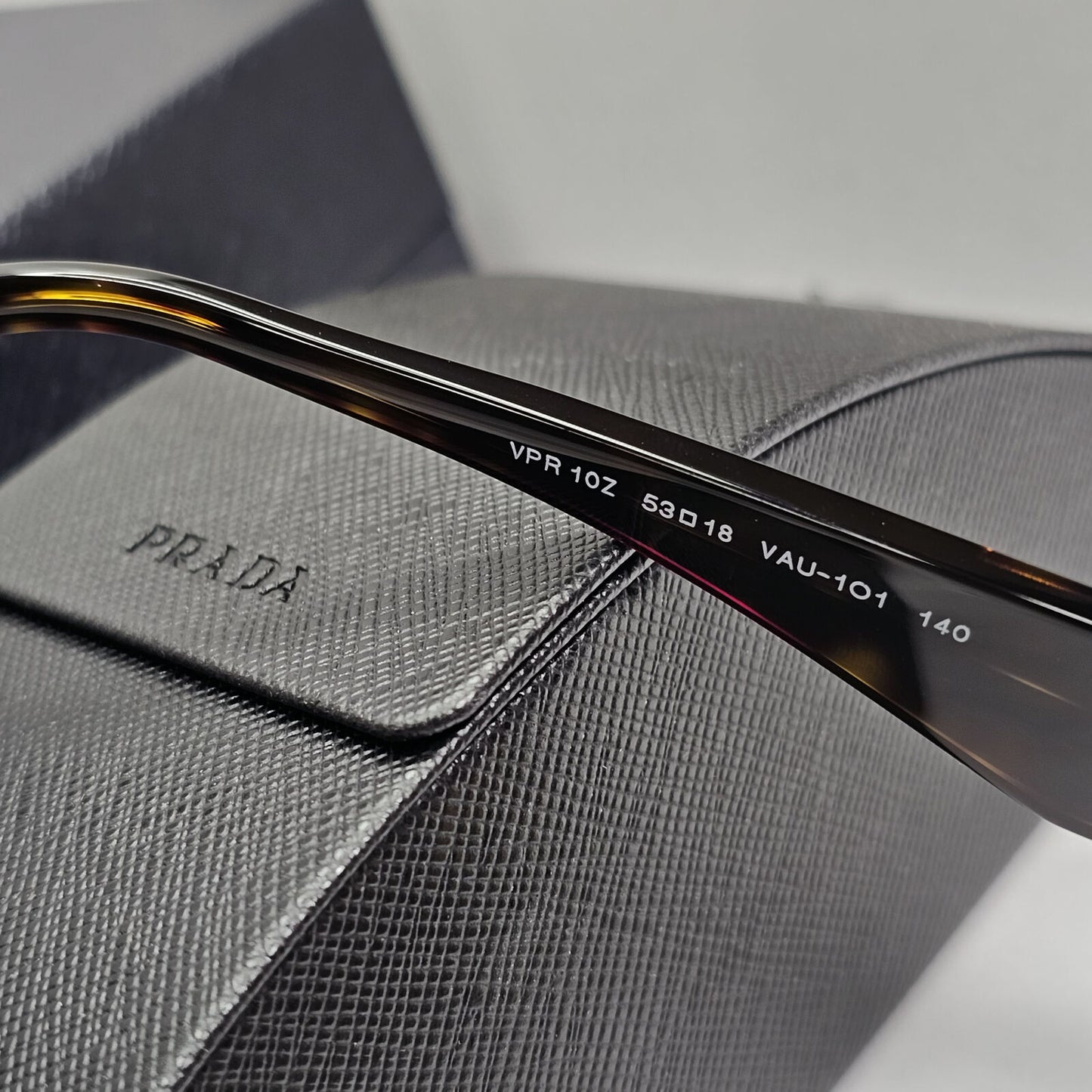 Prada Sunglasses Triangle Symbole Square Brown Tortoise PR10ZV VPR 10Z VAU-1O1