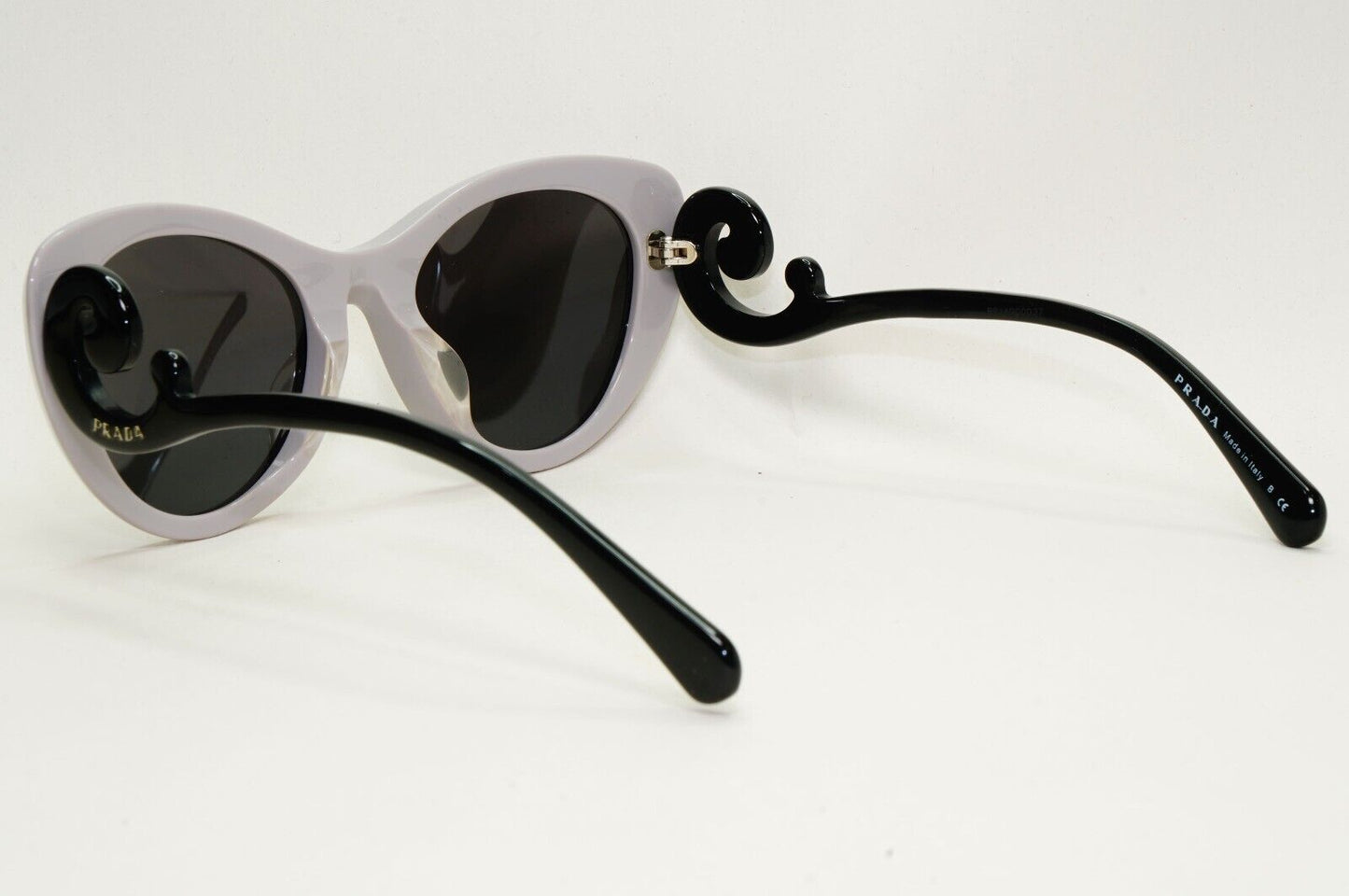 Prada Sunglasses Baroque Swirl Lilac Black Cat Eye PR06QV-F VPR 06Q-F QE0-1O1