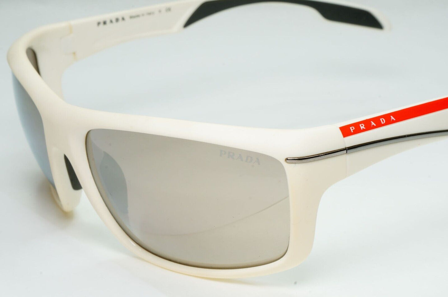 Prada Sunglasses 2012 White Grey Mirrored Silver PS01NS SPS 01N NAV-1C0