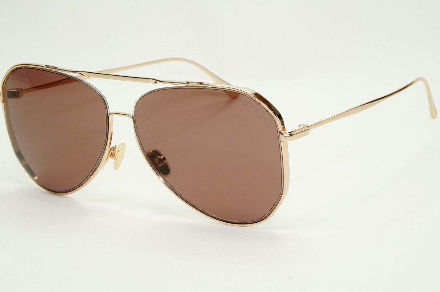 Tom Ford Sunglasses Charles-02 Gold Brown Navigator Pilot FT0853 TF 853 28E 60mm