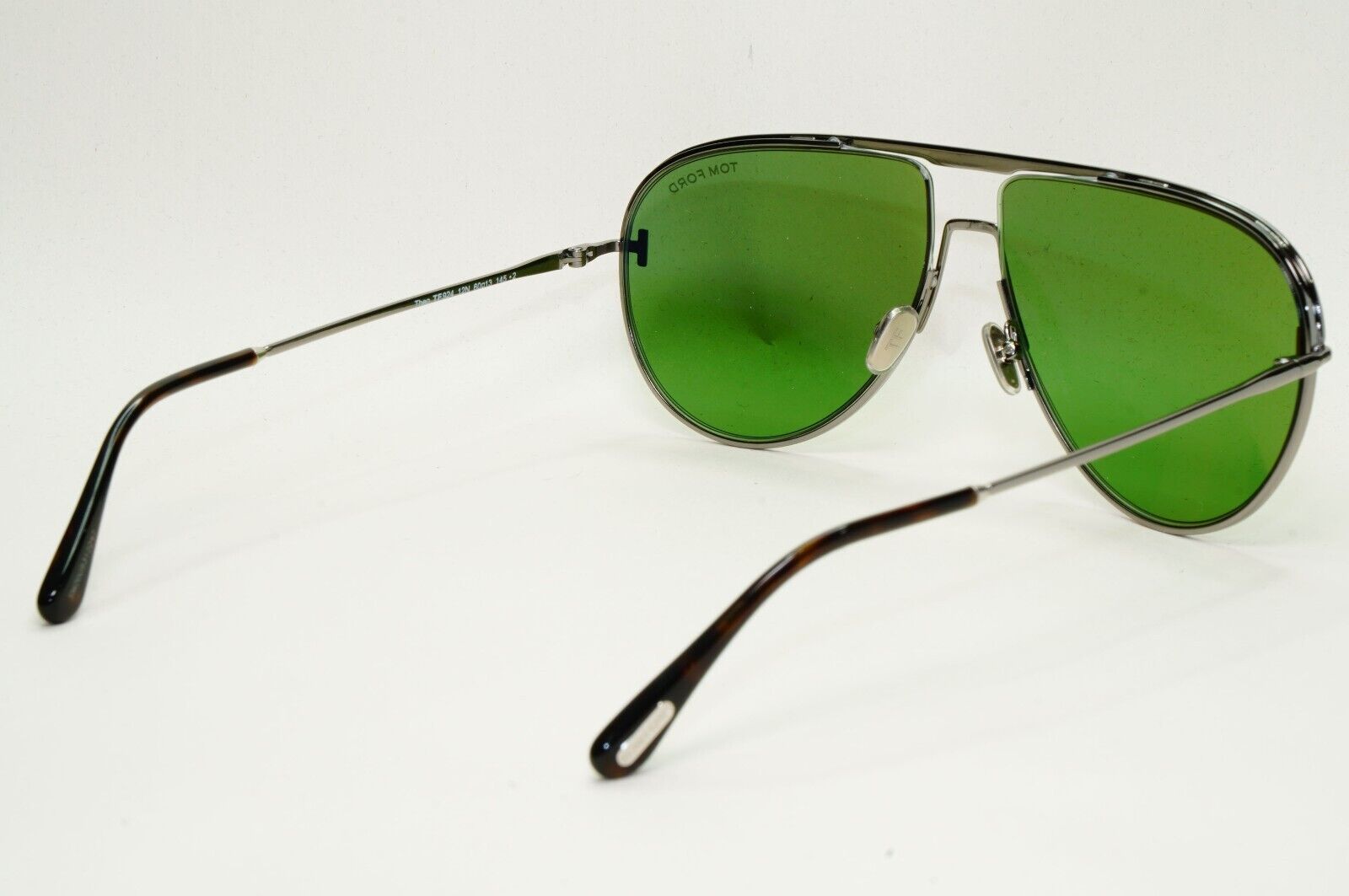 Tom Ford Sunglasses Theo Gunmetal Green Metal Pilot FT0924 TF 924 12N 60mm