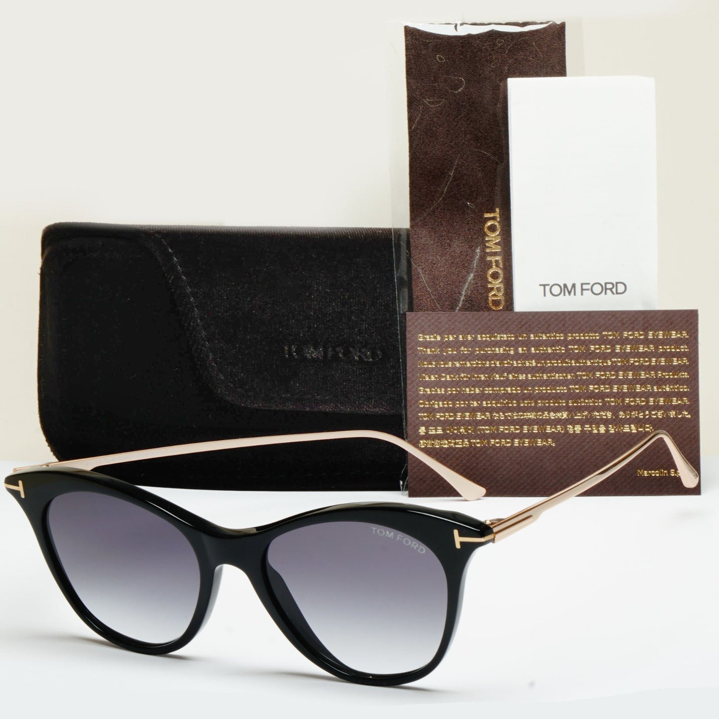 Tom Ford Sunglasses Micaela Black Gold Grey Smoke FT0662 TF 662 01B 53mm
