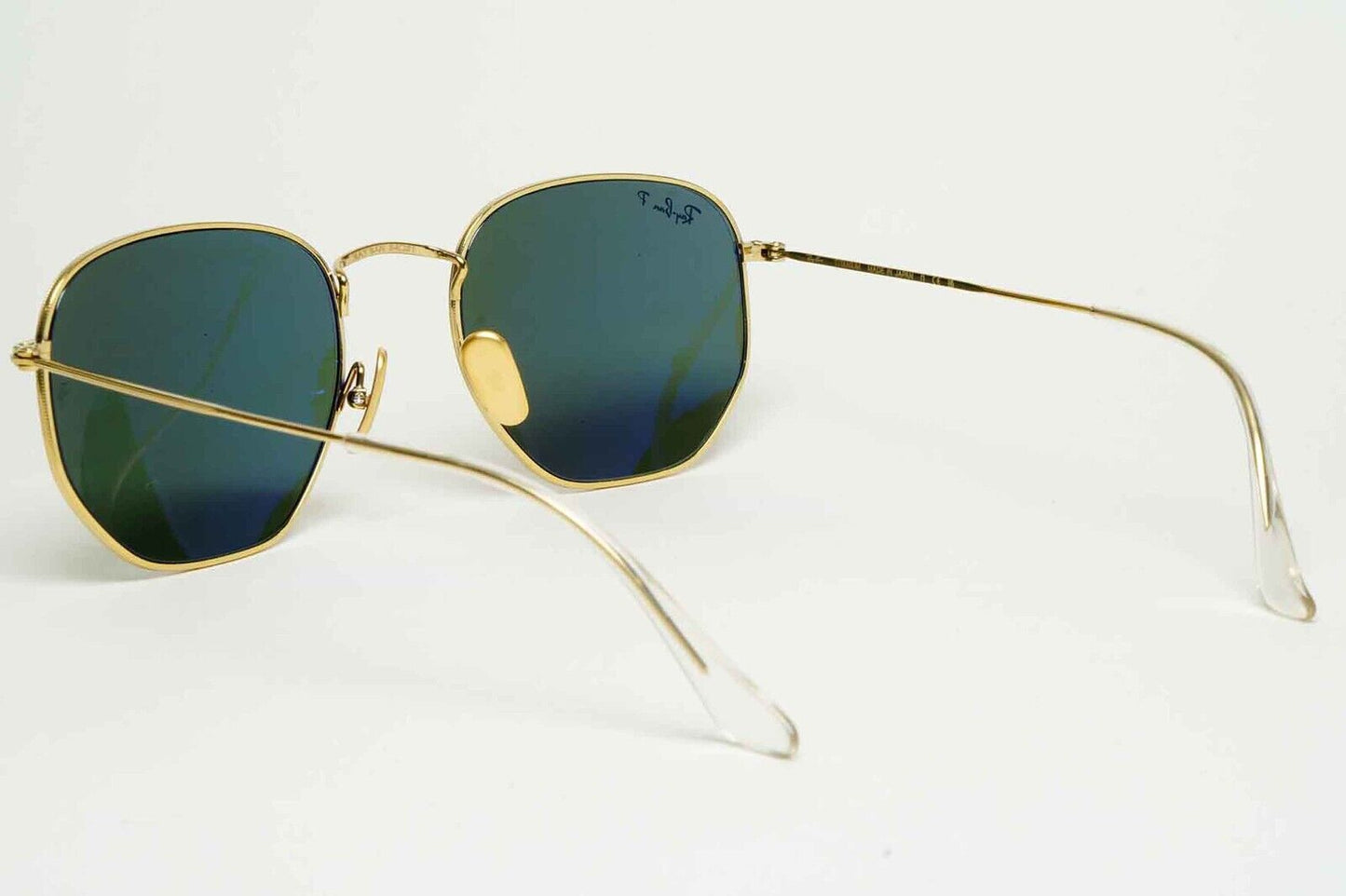 Ray-Ban Sunglasses Hexagonal Titanium Polarised Gold Green RB 8148 9216/58 54mm