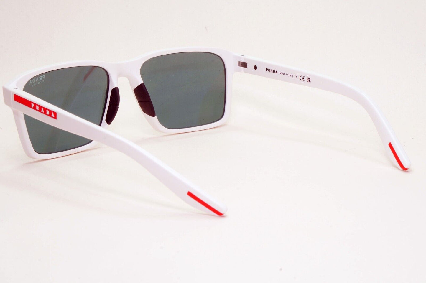 Prada Sunglasses White Grey Mirror Square PS05YS SPS 05Y TWK-40A 58mm 050824