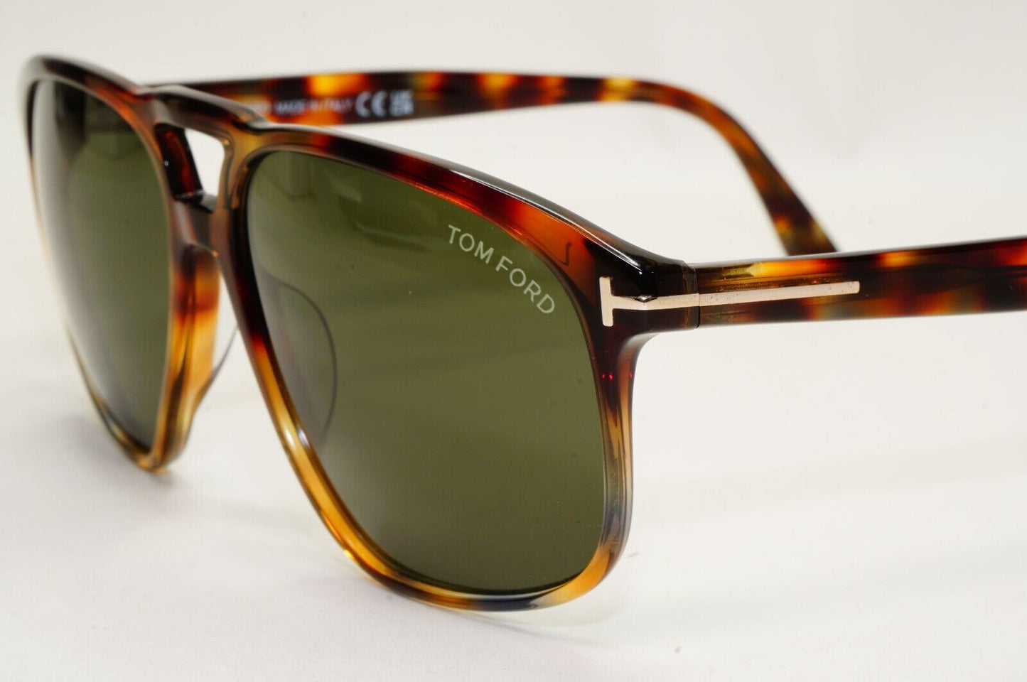 Tom Ford Sunglasses Pierre-02 Brown Tortoise Green Navigator FT1000 TF 1000 56N