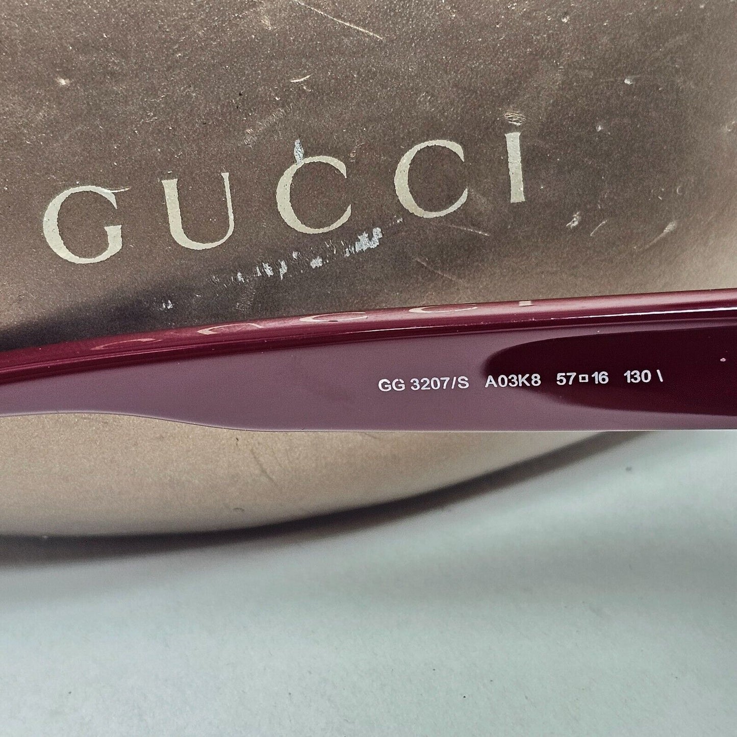 Gucci Sunglasses 2011 Vintage Monogram Dark Red Bordo GG 3207/S A03K8 120125