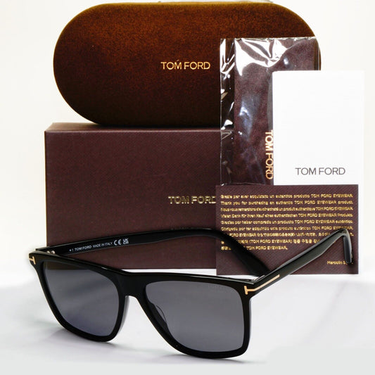Tom Ford Sunglasses Fletcher Polarised Black Square FT0832 TF 832 01D 59mm
