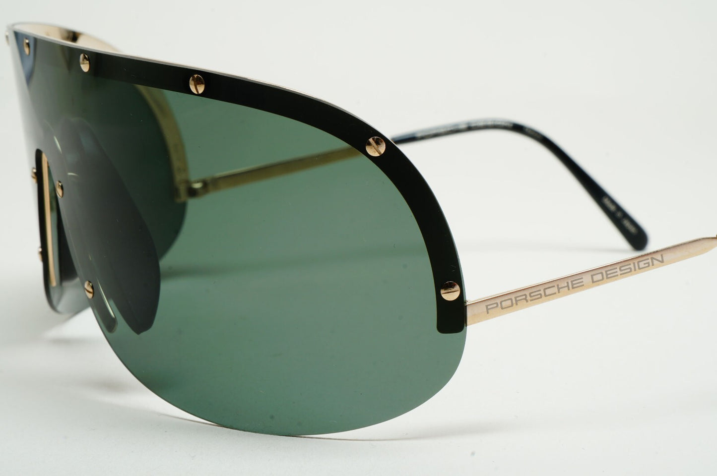 Porsche Design Sunglasses Titanium Green Gold P8000 Series Shield Visor P8479 A