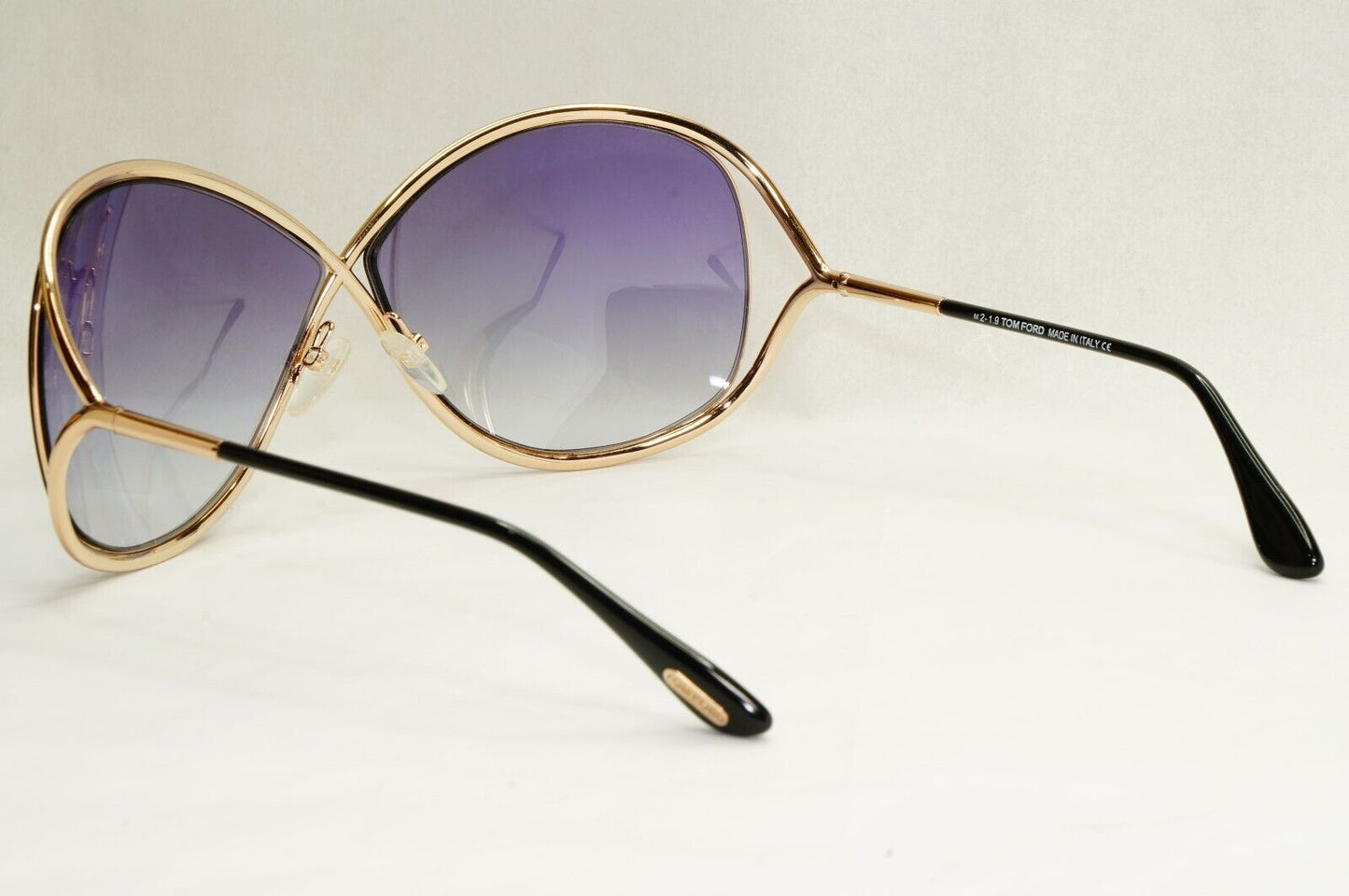 Tom Ford Sunglasses Miranda Gold Dark Purple Grey Gradient FT0130 TF 130 28B