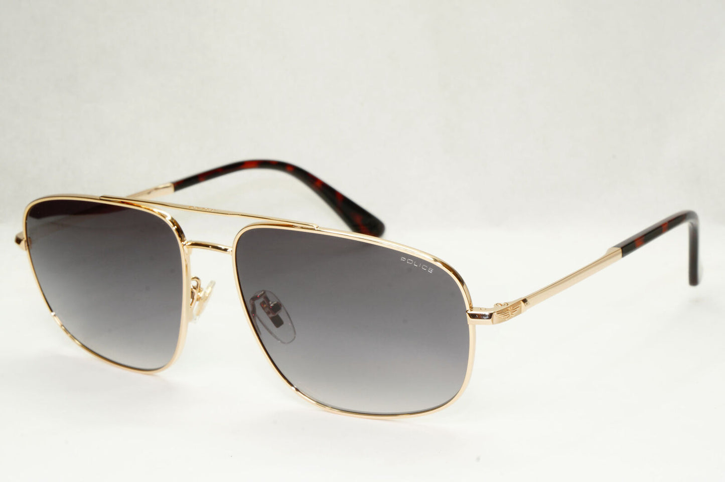 Police Sunglasses Pilot Gold Black Grey Gradient SPL E04 Roadie 2 COL 0300 61mm