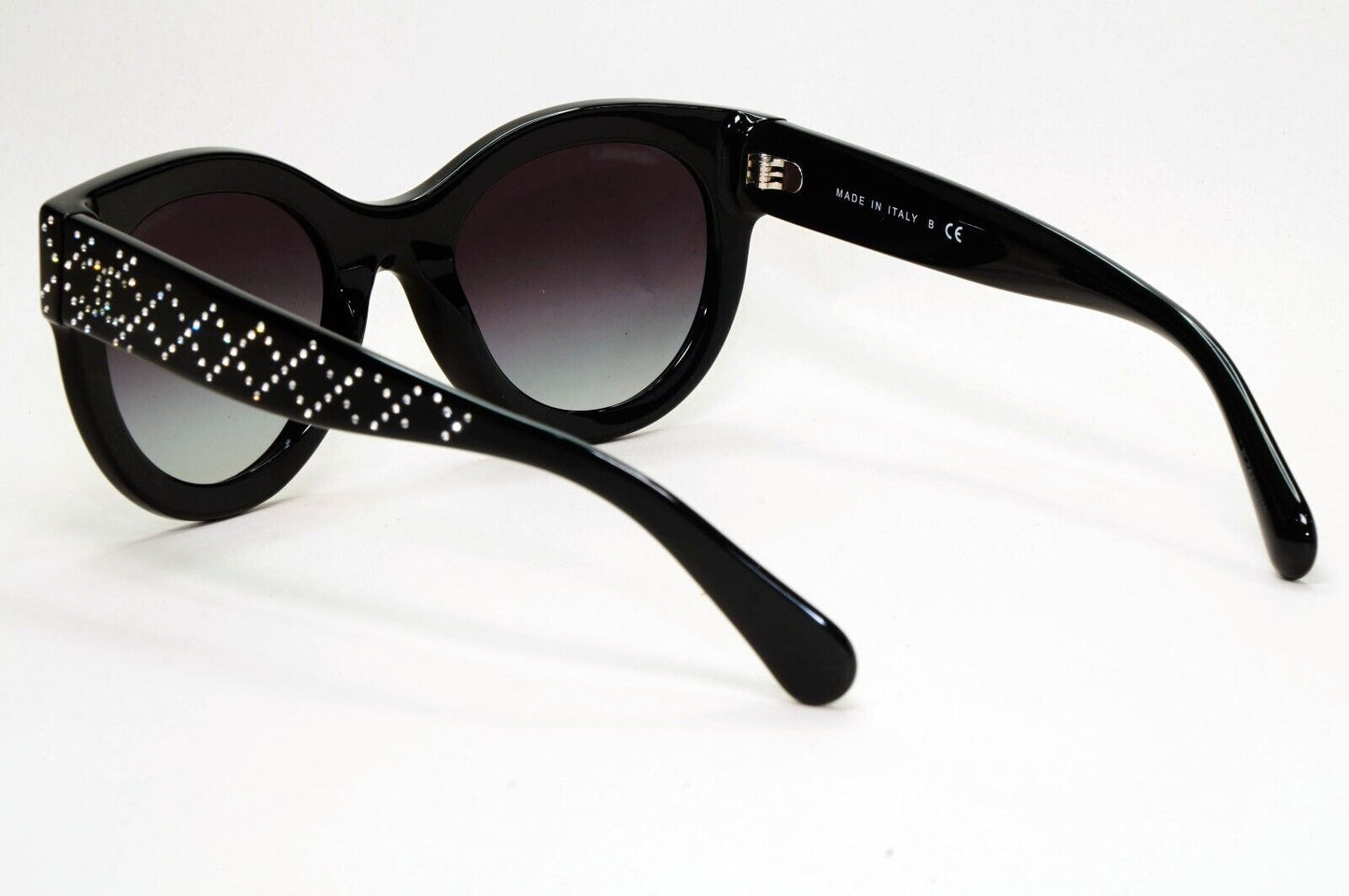 Chanel Sunglasses Black Diamante Rhinestone Square Large 5420-B c.501/S6 51mm