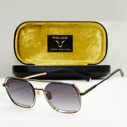Police Lewis Hamilton F1 Sunglasses Gold Black Gradient Pilot SPL E18 COL 302Y