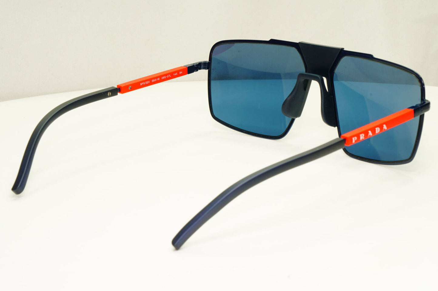 Prada Blue Square Sunglasses Mens Square Red Designer SPS 52X PS52XS 06S-07L