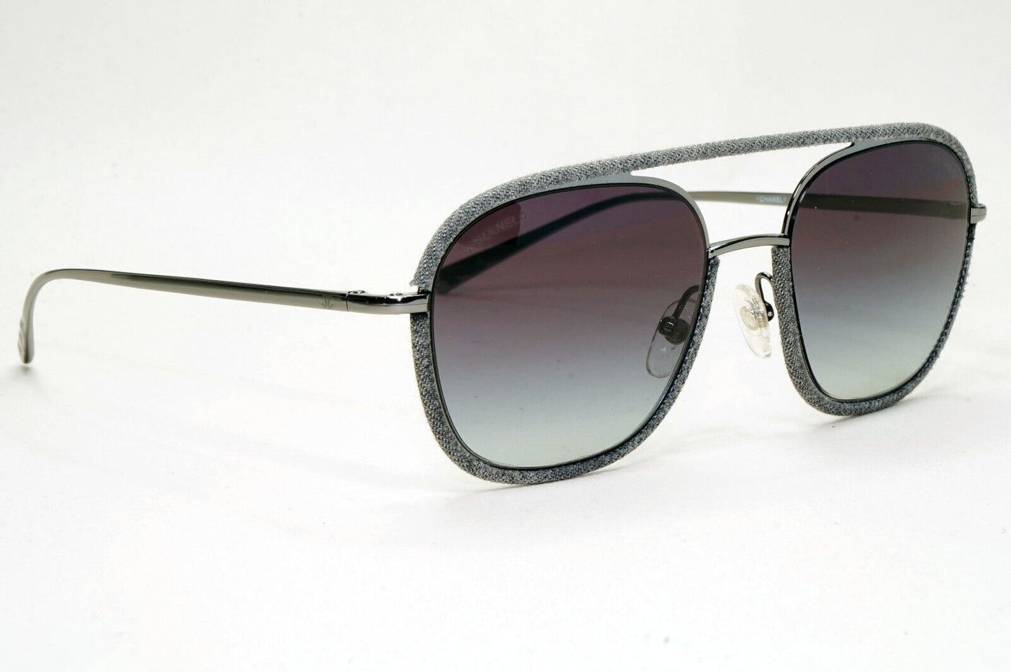 Chanel Sunglasses Denim Gunmetal Grey Gradient Pilot 4249-J c.108/S6 53mm