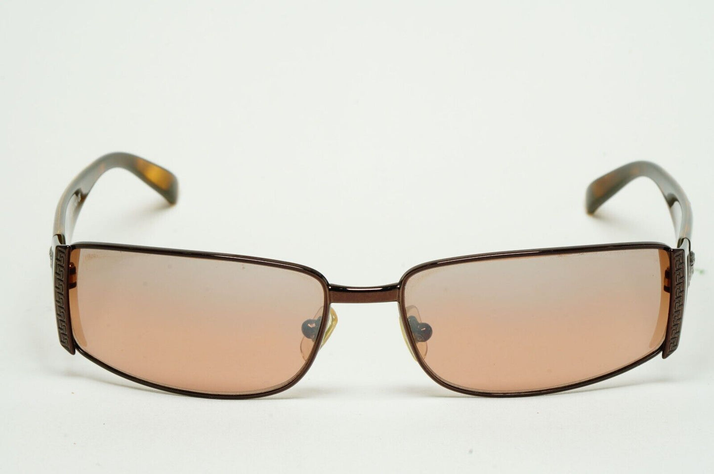 Versace Sunglasses 2004 Vintage Brown Mirror Rectangle MOD 2021 1006/6U 220125