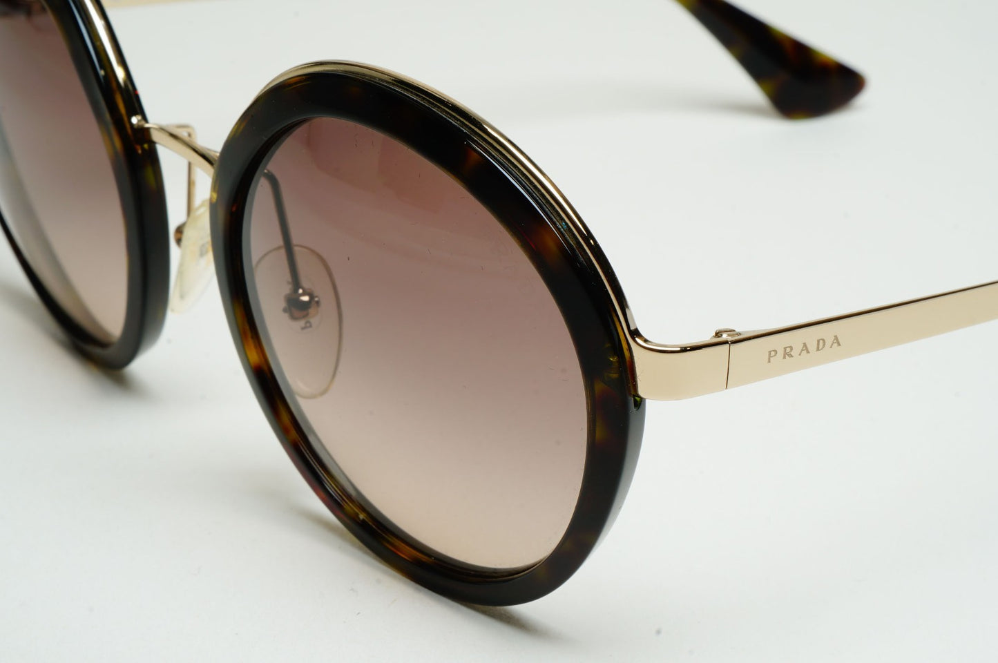 Prada Sunglasses Round Gold Brown Gradient PR50TS SPR 50T 2AU-3D0