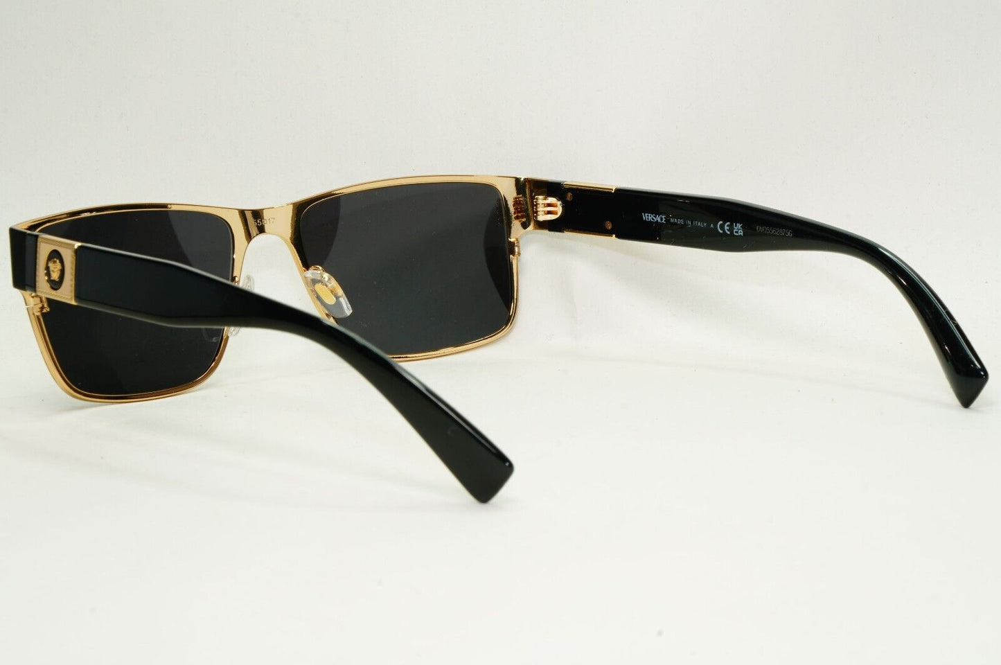 Versace Sunglasses Black Square Gold Medusa MOD VE 1274 1436 55mm