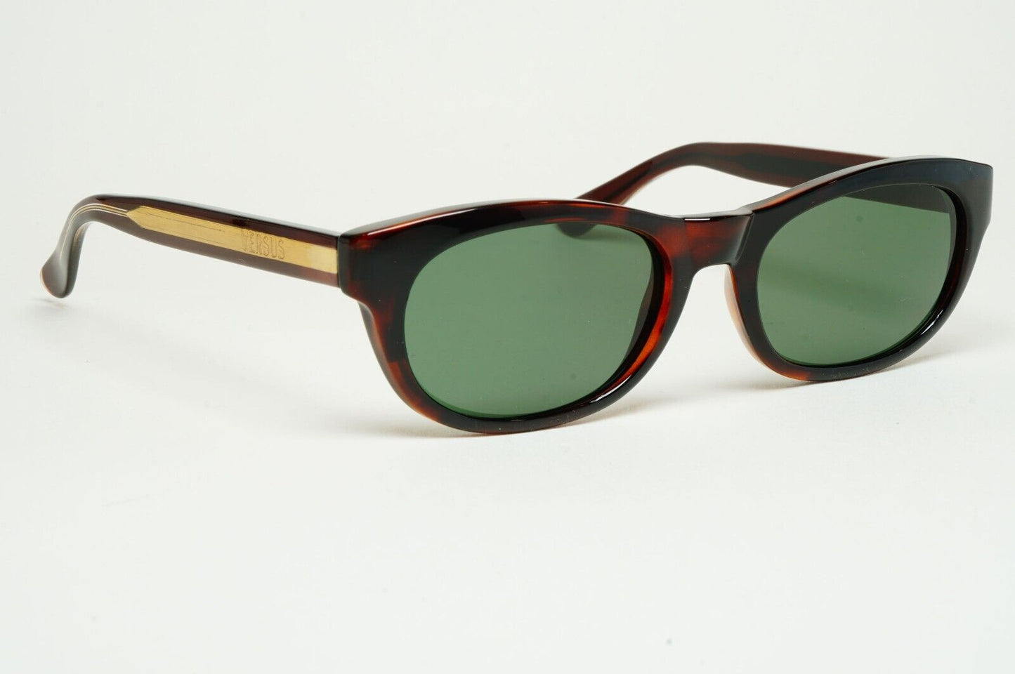 Versus Sunglasses 1996 by Gianni Versace Vintage Brown Green MOD E54 COL 649