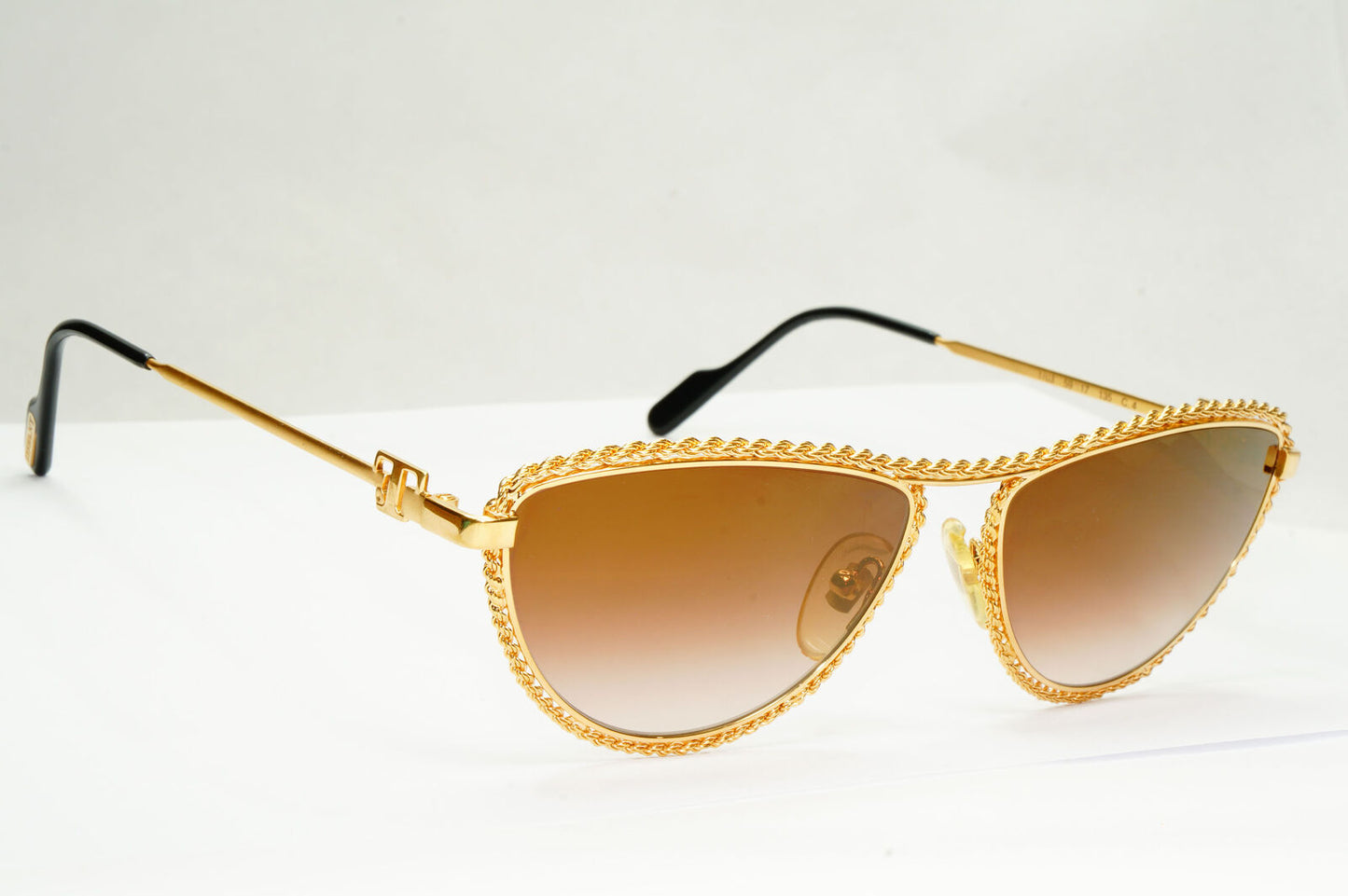 Tiffany 1980s Sunglasses Vintage Gold Plated Chain Soloist T1/03 C4 310323