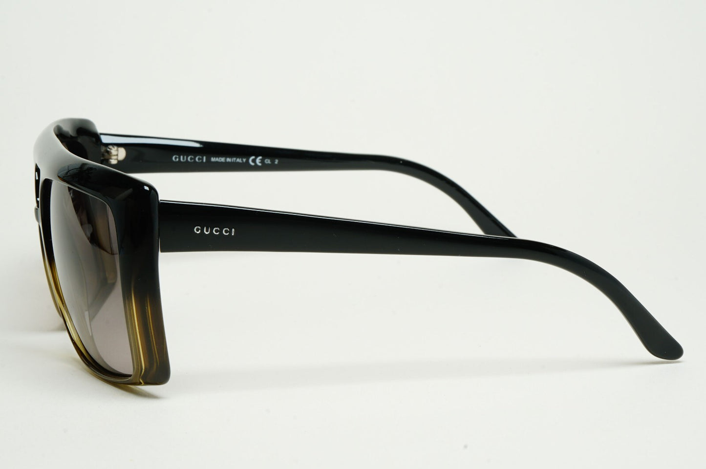 Gucci Sunglasses 2010 Vintage Unisex Square Black Grey GG 3532/S 3G0EU 59mm
