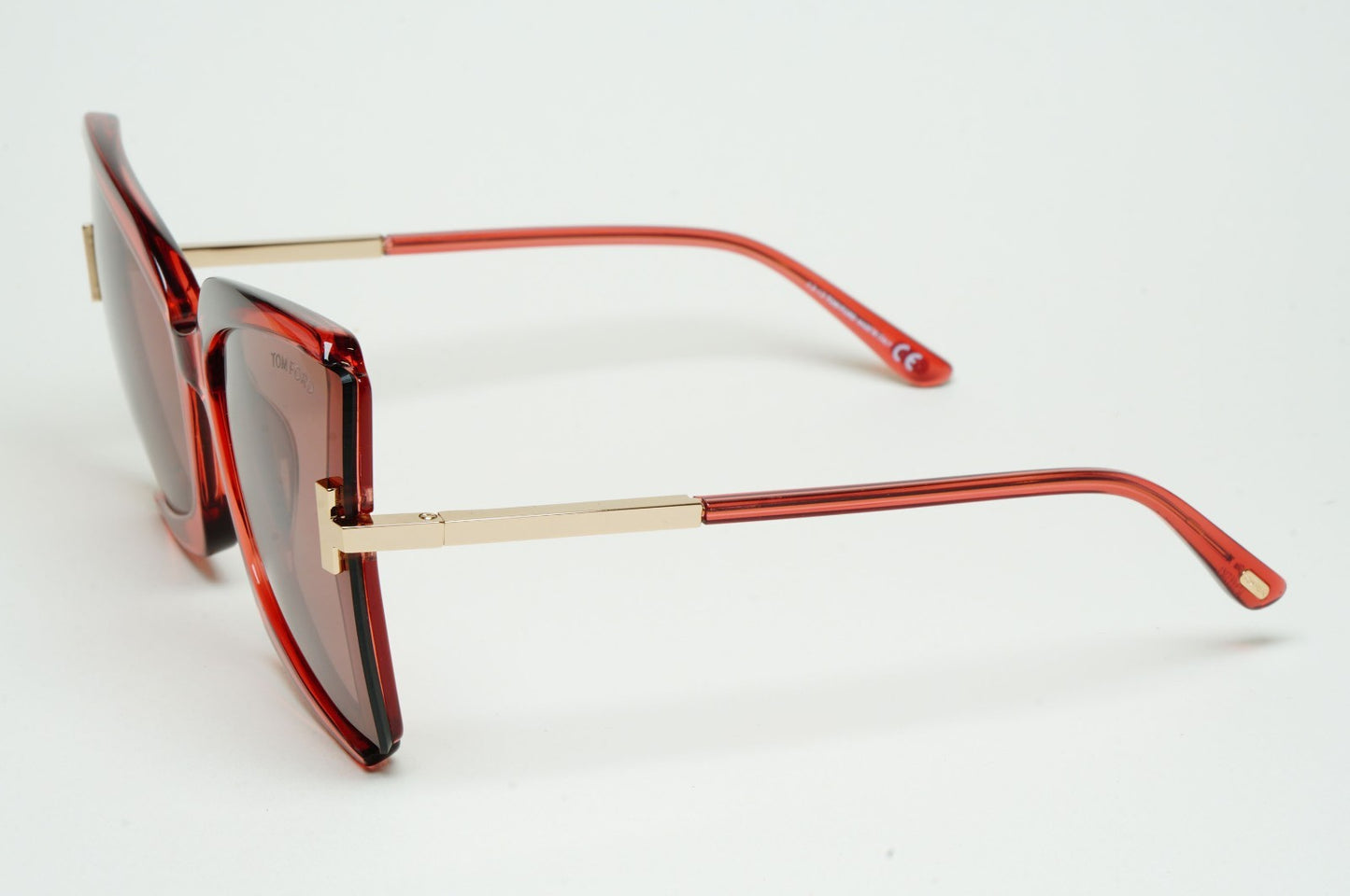 Tom Ford Sunglasses Gia Burgundy Transparent Brown Pink Square FT0766 TF 766 72Y