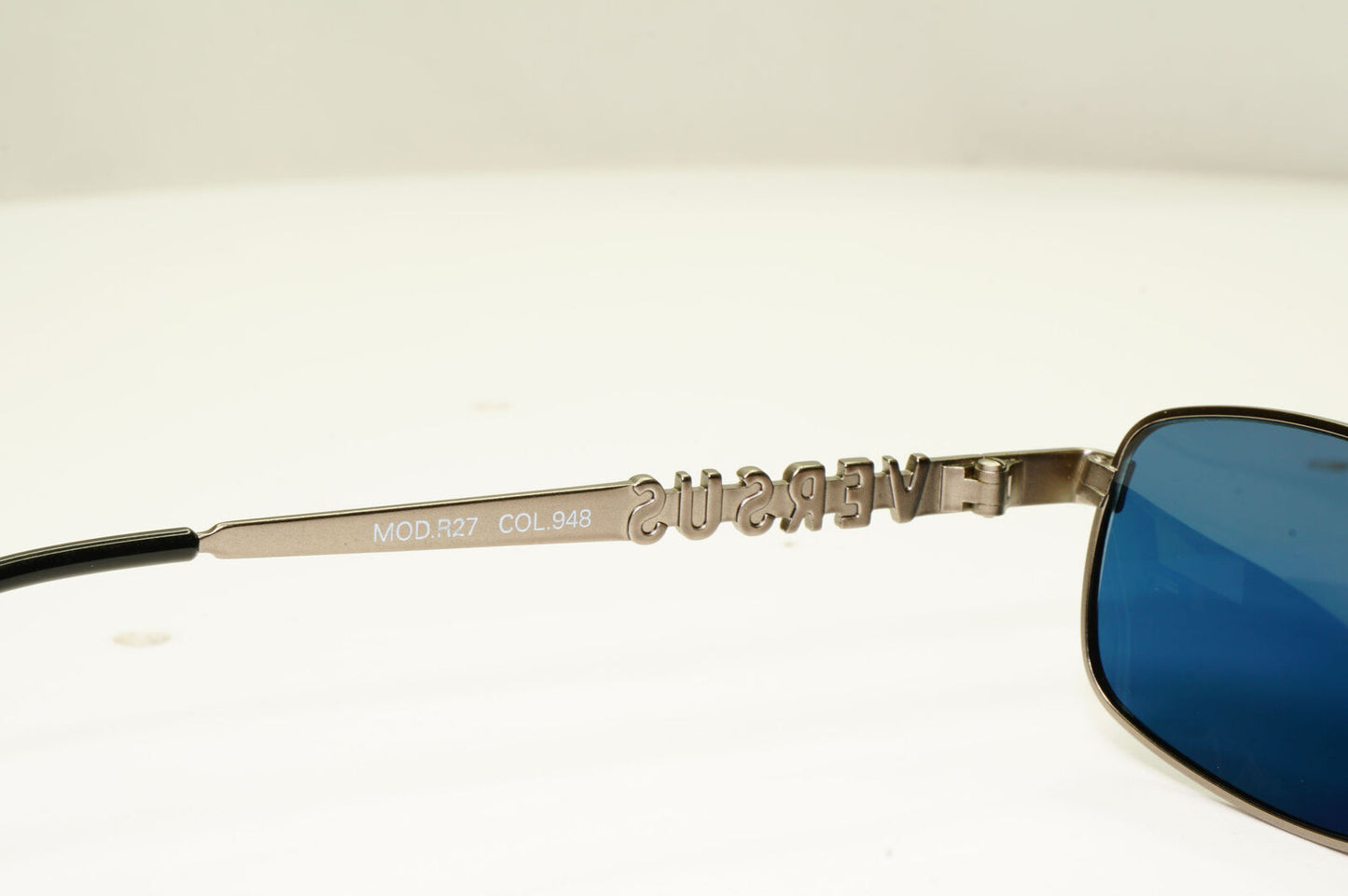 Versus 1995 Vintage Grey Blue Metal Sunglasses Gianni Versace MOD R27 COL 948