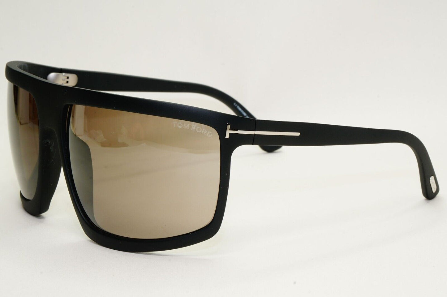 Tom Ford Sunglasses Clint-02 Black Matte Wrap Brown Large FT1066 TF 1066 02L