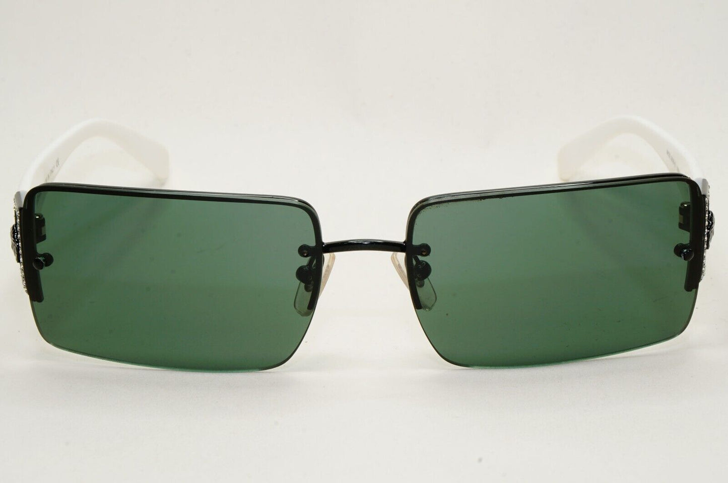 Versace Sunglasses 2002 Vintage Black White Green MOD 2029-B 1009/71 120824