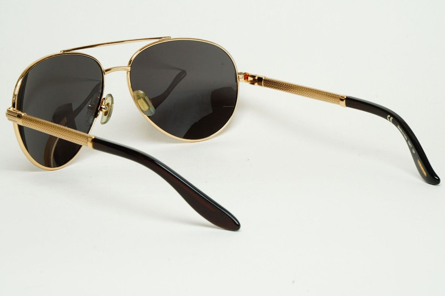 Chopard Sunglasses 23K Gold Plated Pilot Black Metal SCH 763 300K 58mm 120125