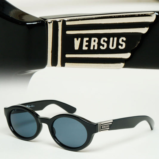 Versus Sunglasses 1996 by Gianni Versace Vintage Black Grey MOD EZ9 COL 852