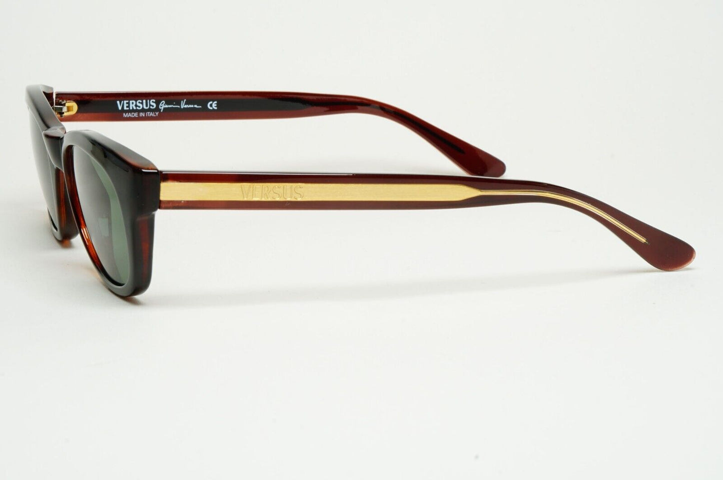 Versus Sunglasses 1996 by Gianni Versace Vintage Brown Green MOD E54 COL 649