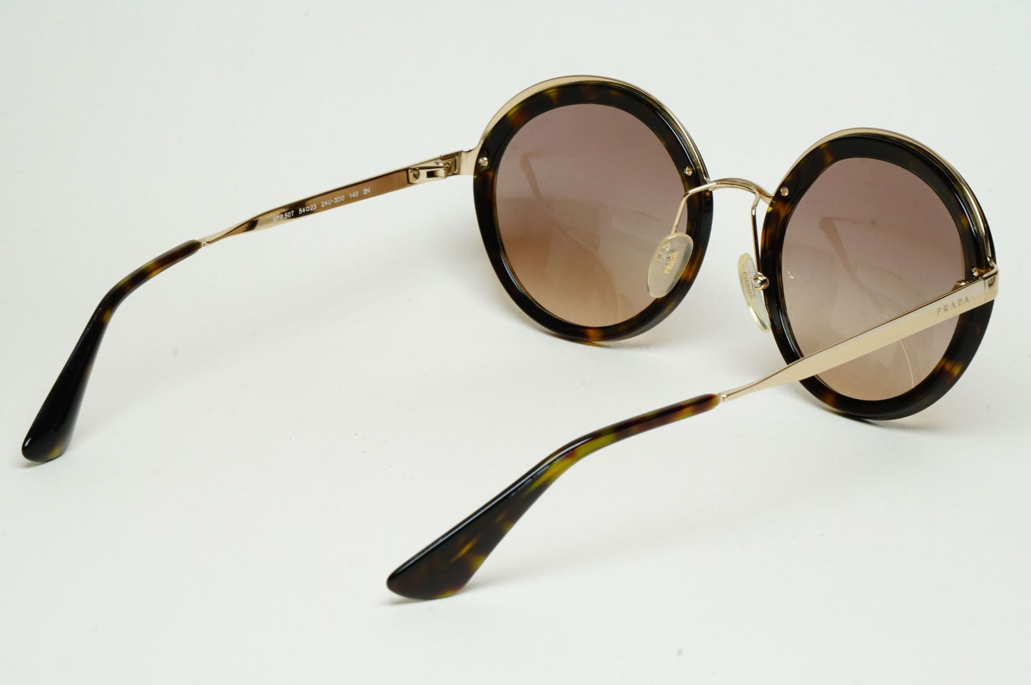 Prada Sunglasses Round Gold Brown Gradient PR50TS SPR 50T 2AU-3D0