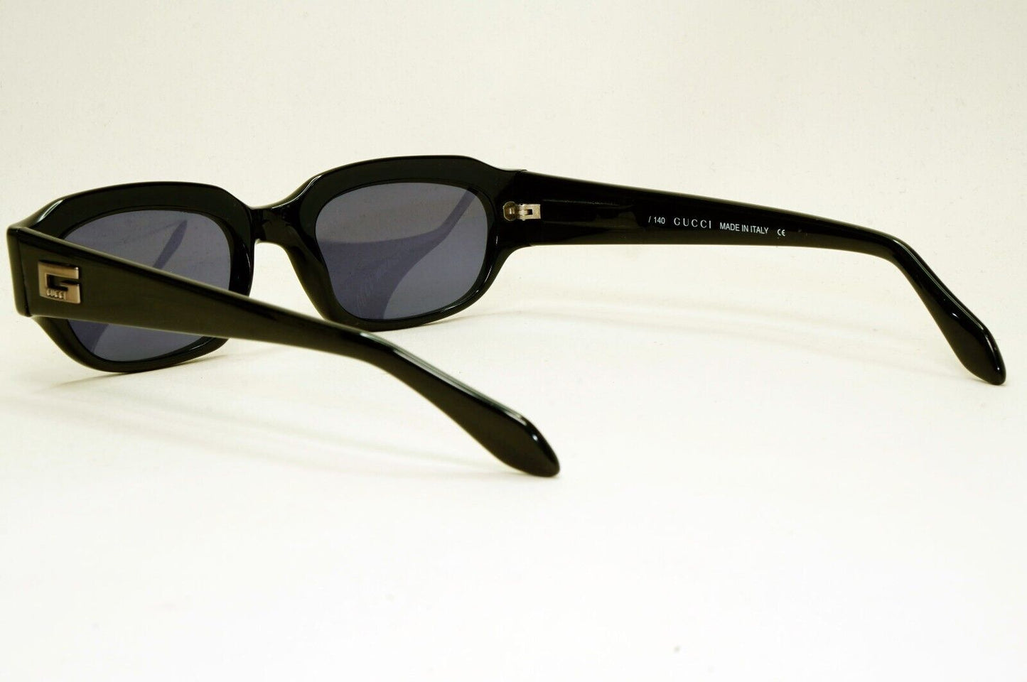 Gucci Sunglasses 1998 Vintage Black Rectangle Grey GG 2425/S 807 50mm 011124