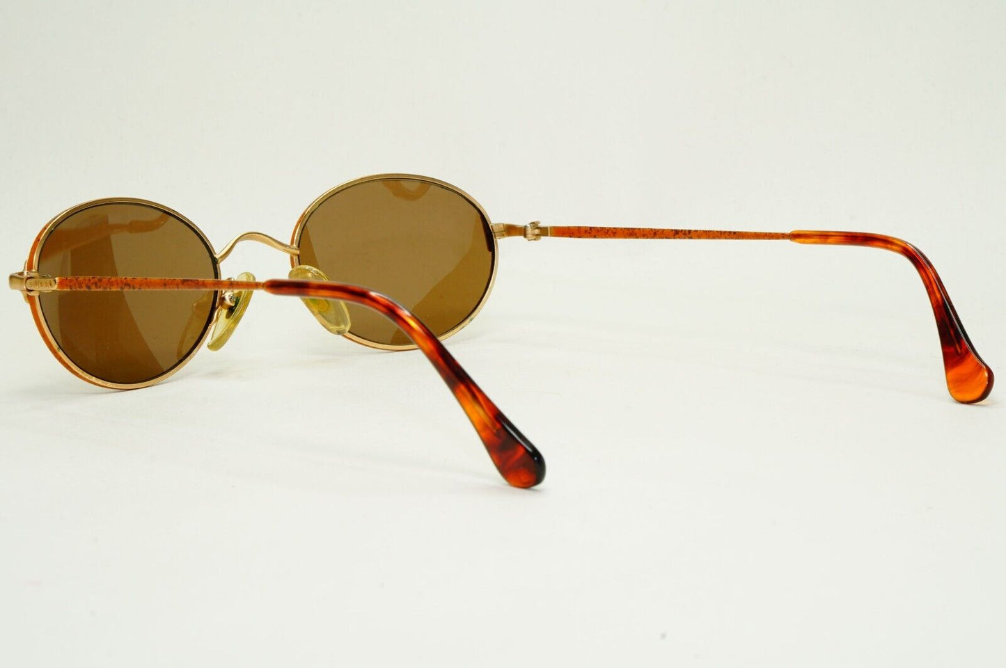 Gucci Sunglasses 1994 Vintage Gold Brown Oval Unisex GG 1247/S FP7 50mm 230924