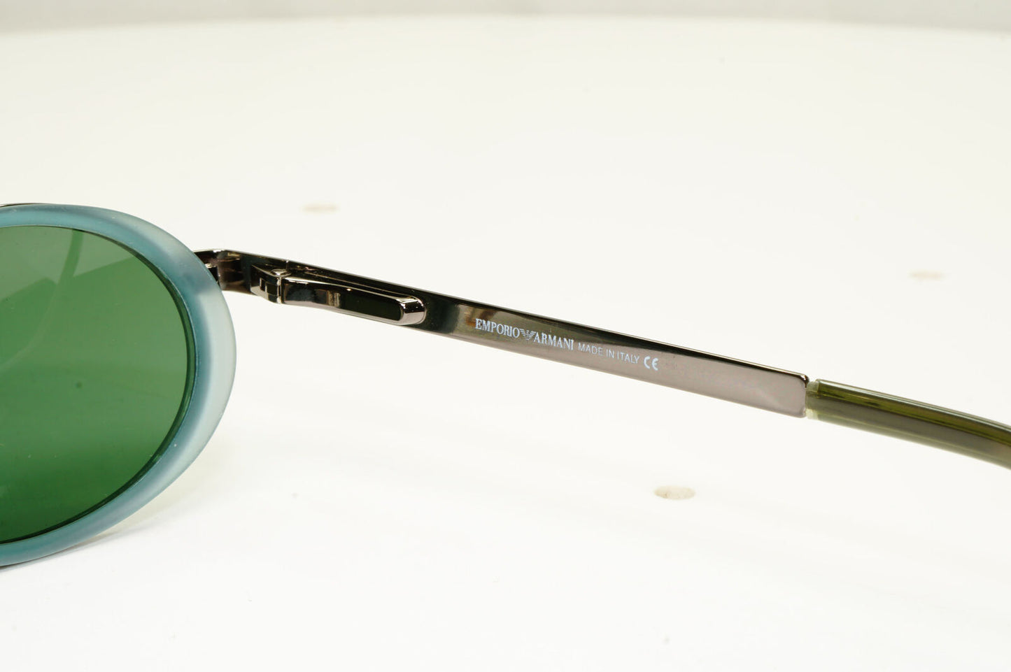Emporio Armani 1997 Vintage Sunglasses Mens Womens Metal Green Oval 085-S 1109