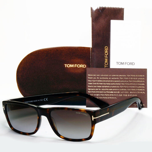 Tom Ford Sunglasses Mason Brown Tortoiseshell Square Grey FT0445 TF 445 52B 56mm
