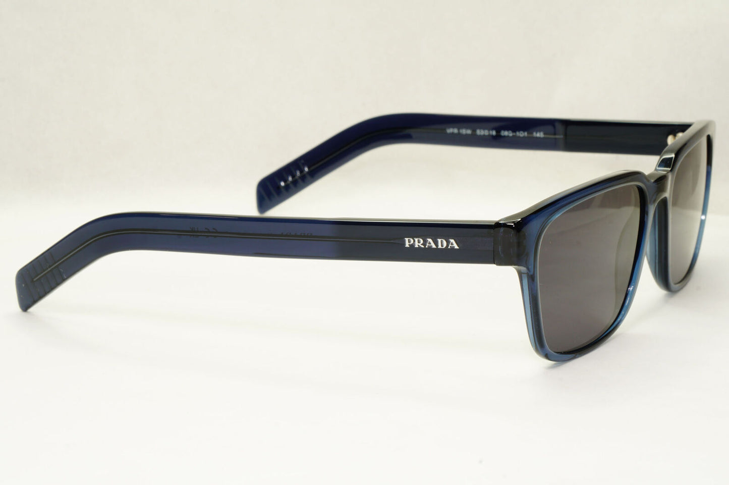 Prada Sunglasses Dark Blue Transparent Black Square PR15WV VPR 15W 08Q-1O1 53mm
