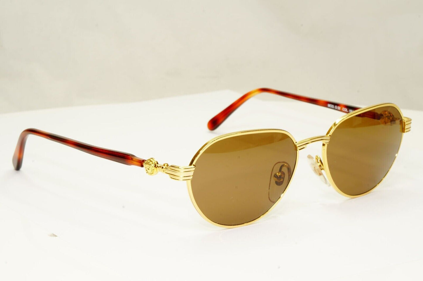 Gianni Versace 1995 Vintage Gold Medusa Unisex Brown Sunglasses MOD G52 COL 17L