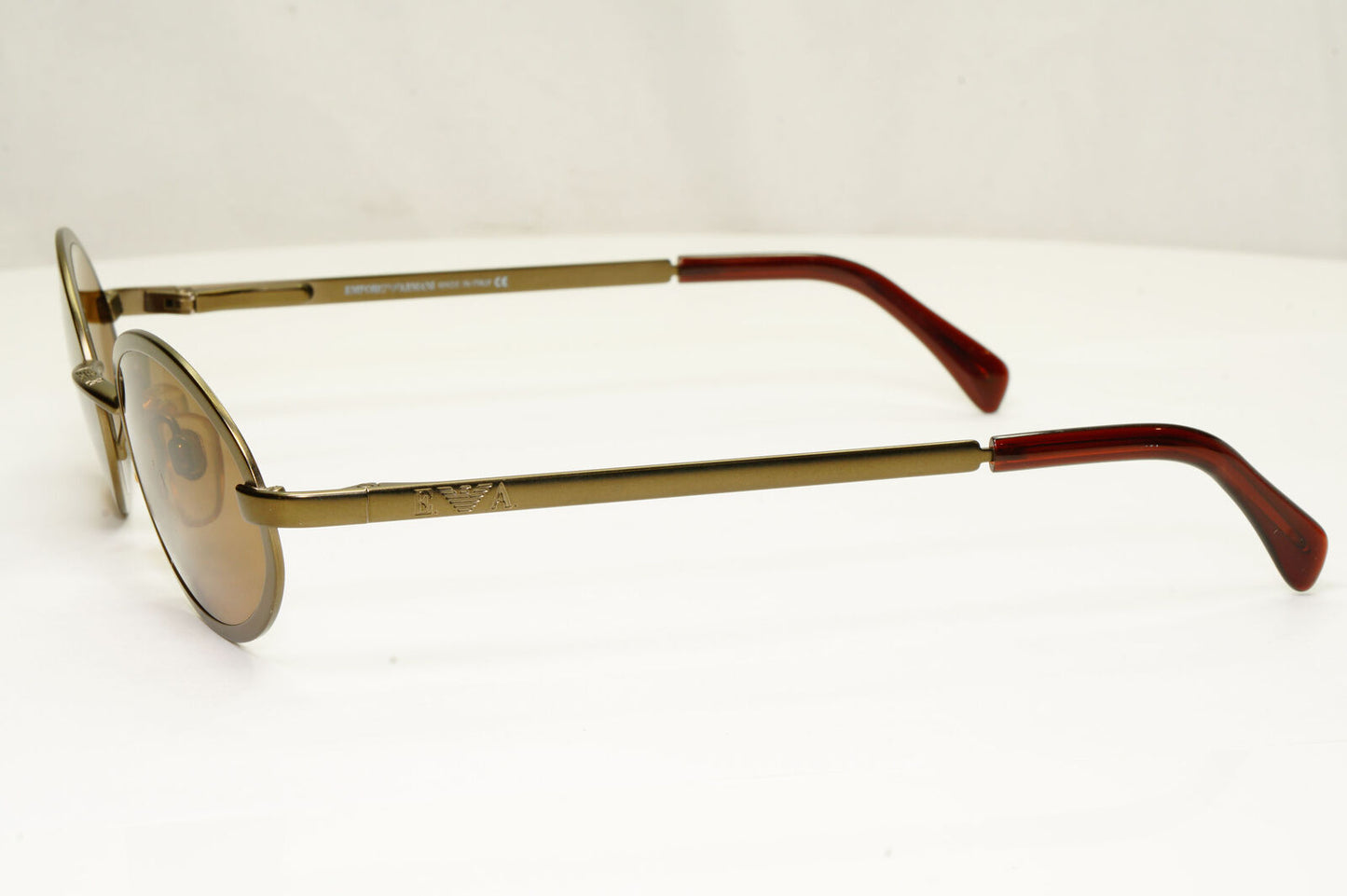 Emporio Armani 1997 Vintage Sunglasses Mens Womens Oval Bronze Metal 090-S 1029