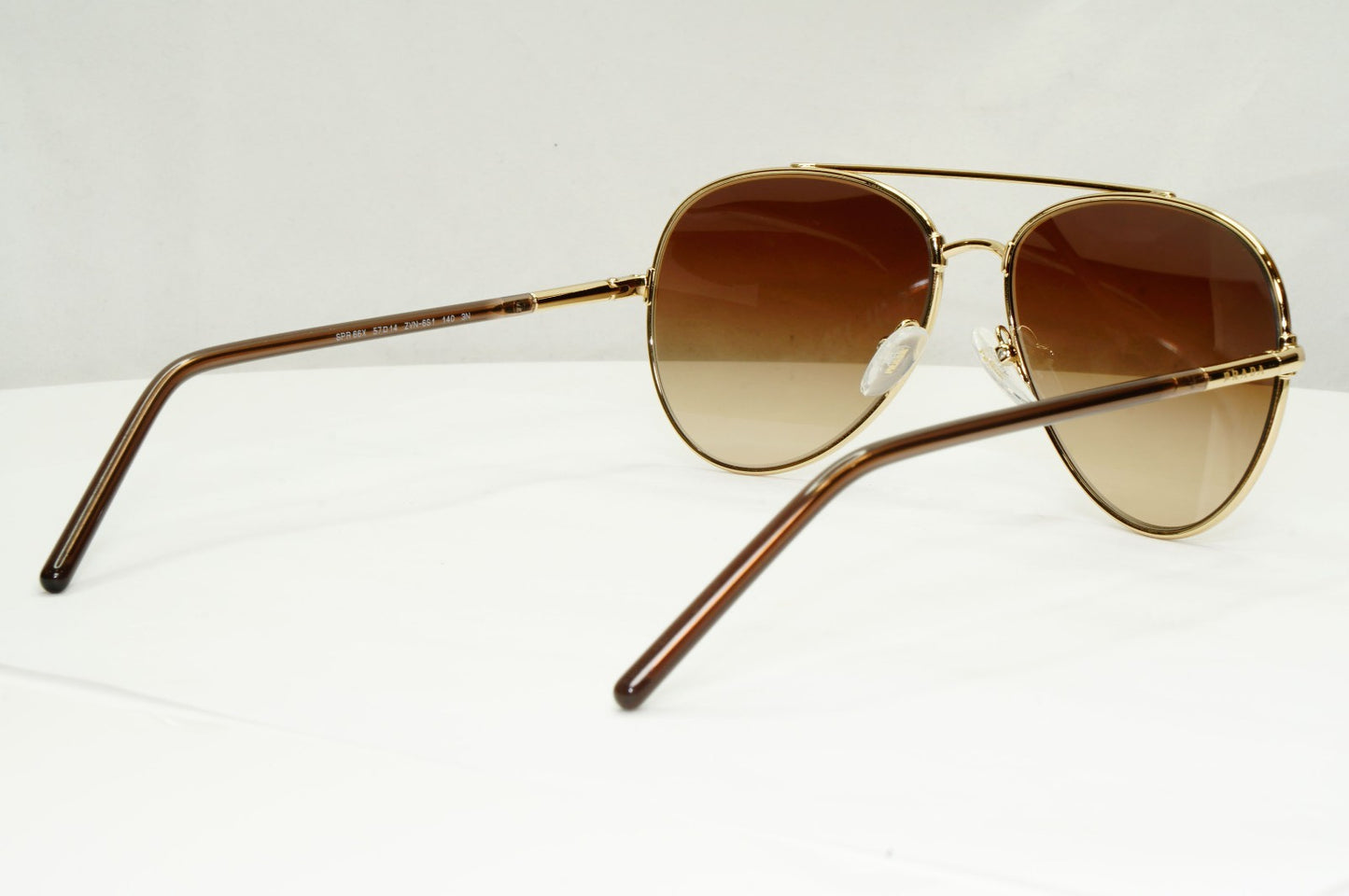 Prada Sunglasses Unisex Pilot Small Gold Brown PR66XS SPR 66X ZVN-6S1 57mm