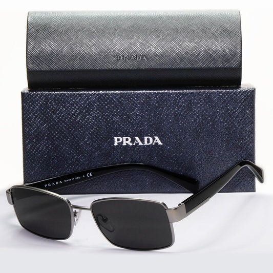 Prada Sunglasses 2014 Gunmetal Black Square Rectangle PR53PV VPR 53P 1CQ-1O1