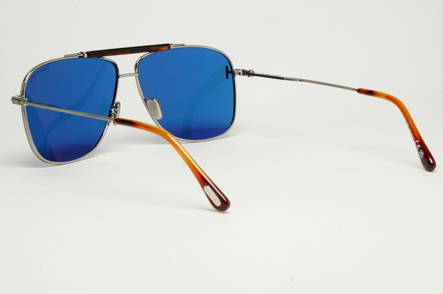 Tom Ford Sunglasses Jaden Blue Ruthenium Navigator Pilot FT1017 TF 1017 14V