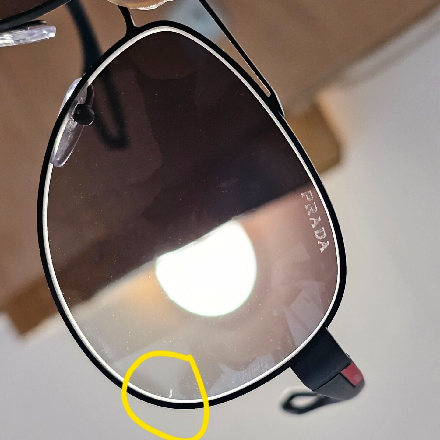 Prada Black Sunglasses Pilot Grey Gradient Rubber PS55QS SPR 55Q DG0-0A7 061223