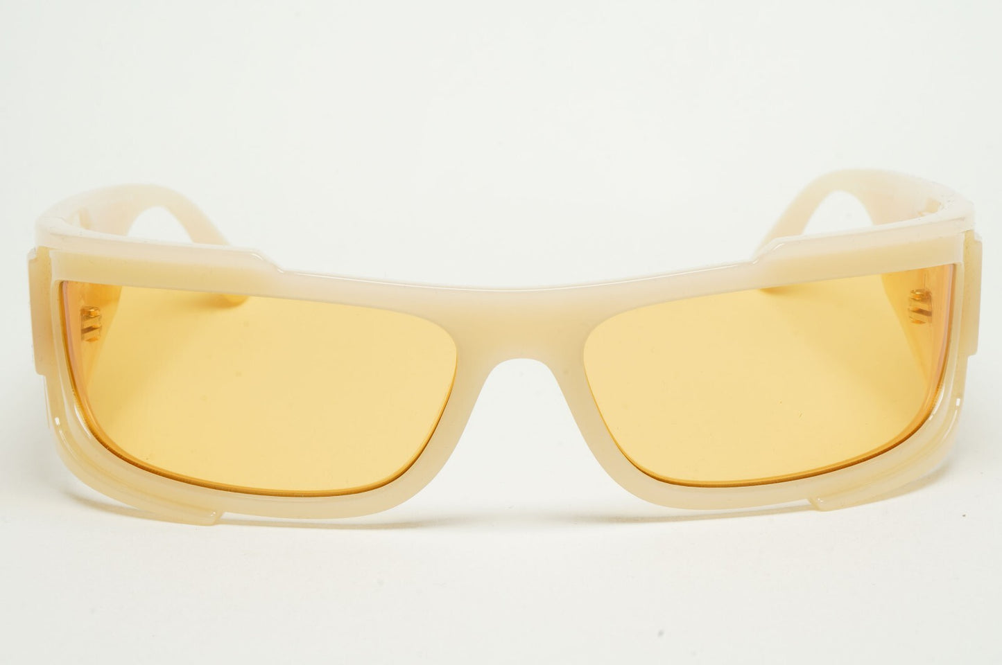 Versace Sunglasses Unisex Wrap Gold Medusa Opal Beige Orange MOD VE 4446 5413/7